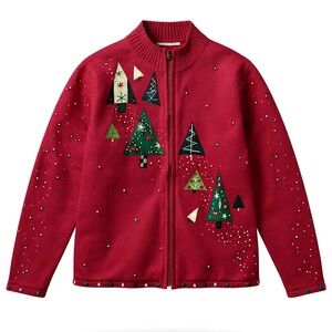 Designers Originals Red Jacket with Tree Pattern